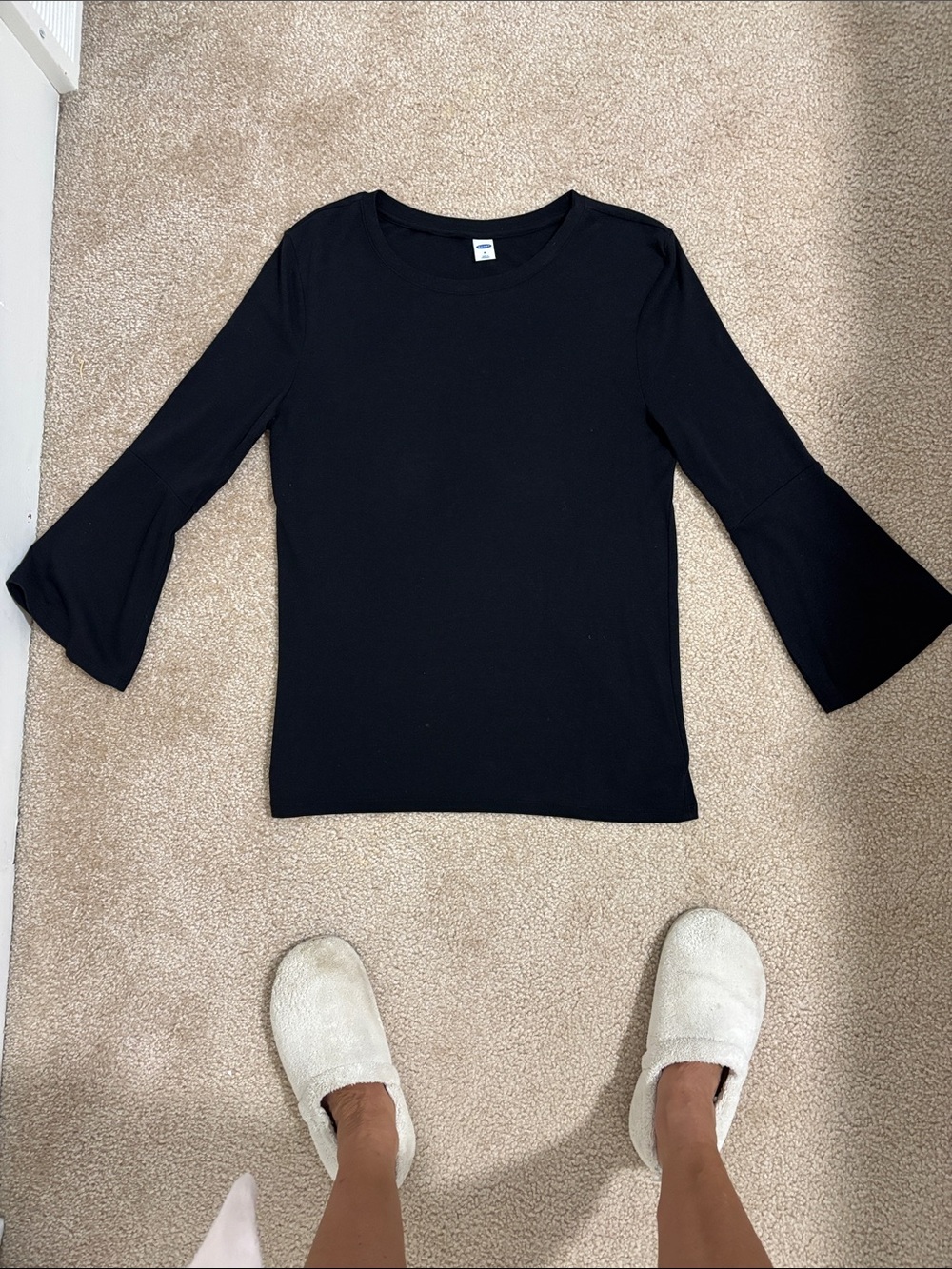 Old Navy Black Bell Sleeve Long Sleeve Tee